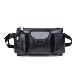 Мужская черная сумка талии кожа Повседневное Портативный нескольких карманами для хранения поясная сумка из искусственной кожи продавца
