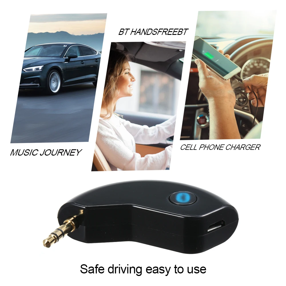 

BT-188 BT Music Receiver 3.5mm Jack Car AUX Audio Mini Wireless Adapter Hands-Free Car Kits For Tesla Model 3 Bmw E46 E90 Ford