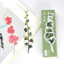 30 pcs Grass & Leaf bookmark clip Paper bookmarks for book marker Stationery Office accessories School supplies marcalibros 6675