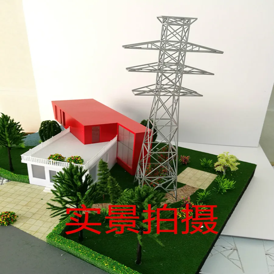 30 см песочница материал сцена Высоковольтная Электрическая башня трансмиссии модель готового продукта