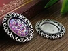 10pcs 13x18mm Inner Size Antique Silver Plated Bronze Simple Cameo Cabochon Base Setting Charms Pendant Necklace Findings ► Photo 3/4