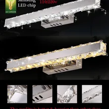 Настенный Светильник Бра Свет Современные нержавеющей стали Ванная комната освещения dresserlight Surper яркий и длительный срок Samsung чип k9 кристалл