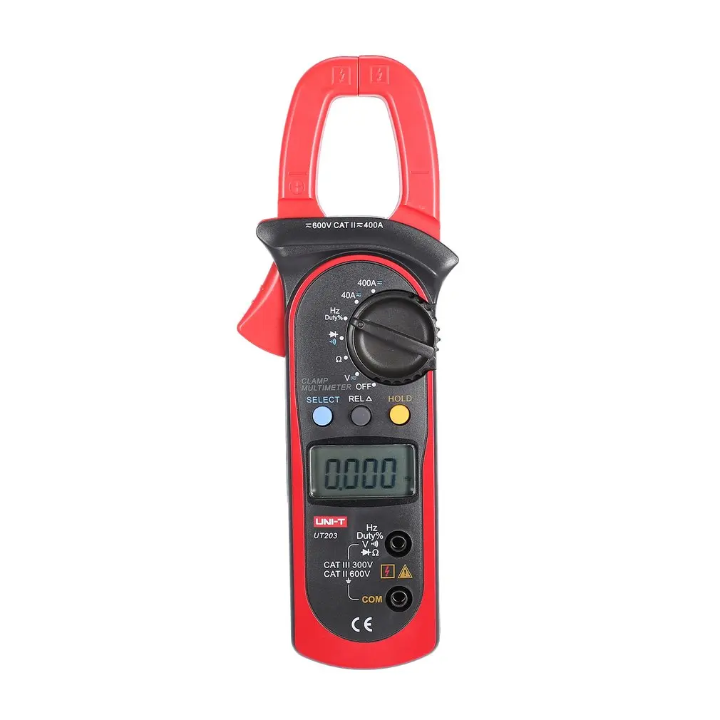 

UNI-T UT203 4000 Counts Digital Handheld Clamp Multimeter with Auto Range DMM DC/AC Voltage 400A Current Ohm Tester Meter
