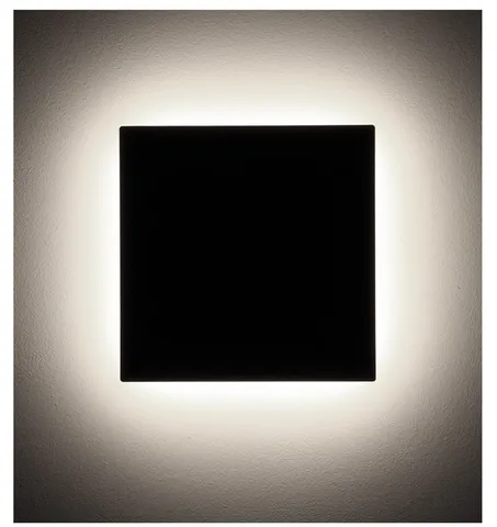 Luzes do Corredor Lâmpada de Parede Jardim ao ar Conduziu a Lâmpada Varanda Moderno Design Quadrado Montado Alumínio Pátio Livre Arandela Preto Led