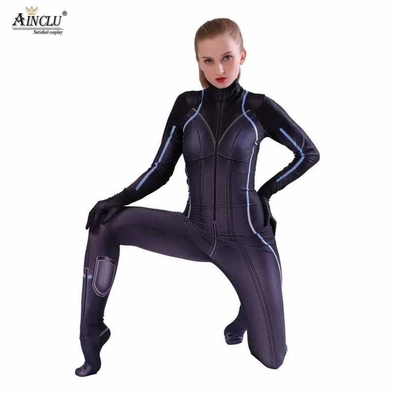 Avengers Endgame Black Widow Cosplay Costume 3D Print Lycra Superhero Halloween Zentai Bodysuit Jumpsuits for Women/Female/Girls