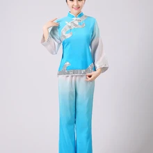 Новинка Китайский народный танец пайетки северо Yangko танец Выступления барабан вентилятор танец кадриль Костюмы