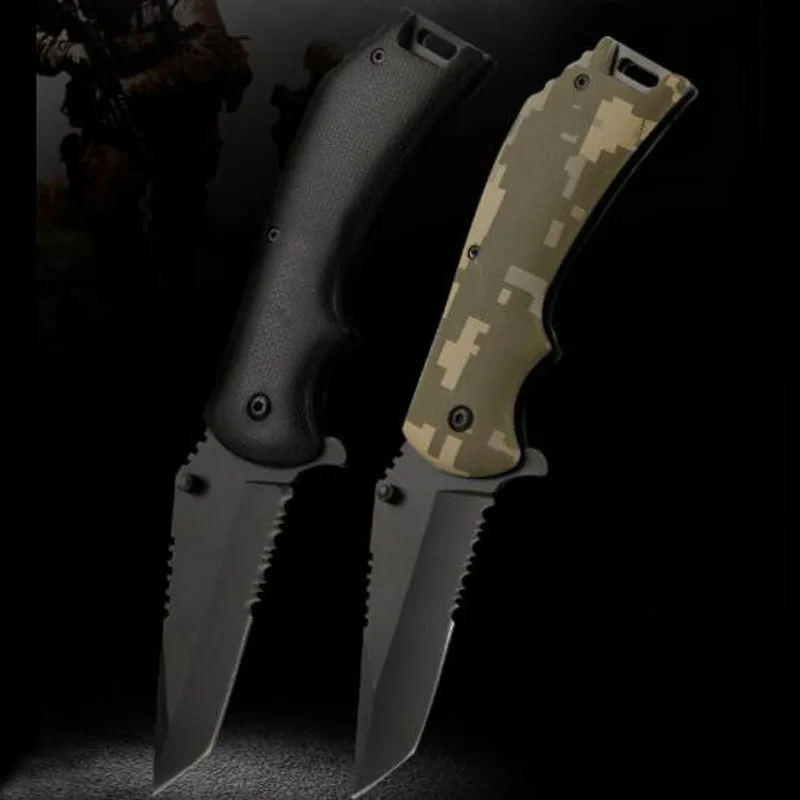 

1pcs Combined Blade Black / Camouflage Camo Spring Assisted Folding Knife Outdoor Tactical Camping Survival Hunting Rescue Knife