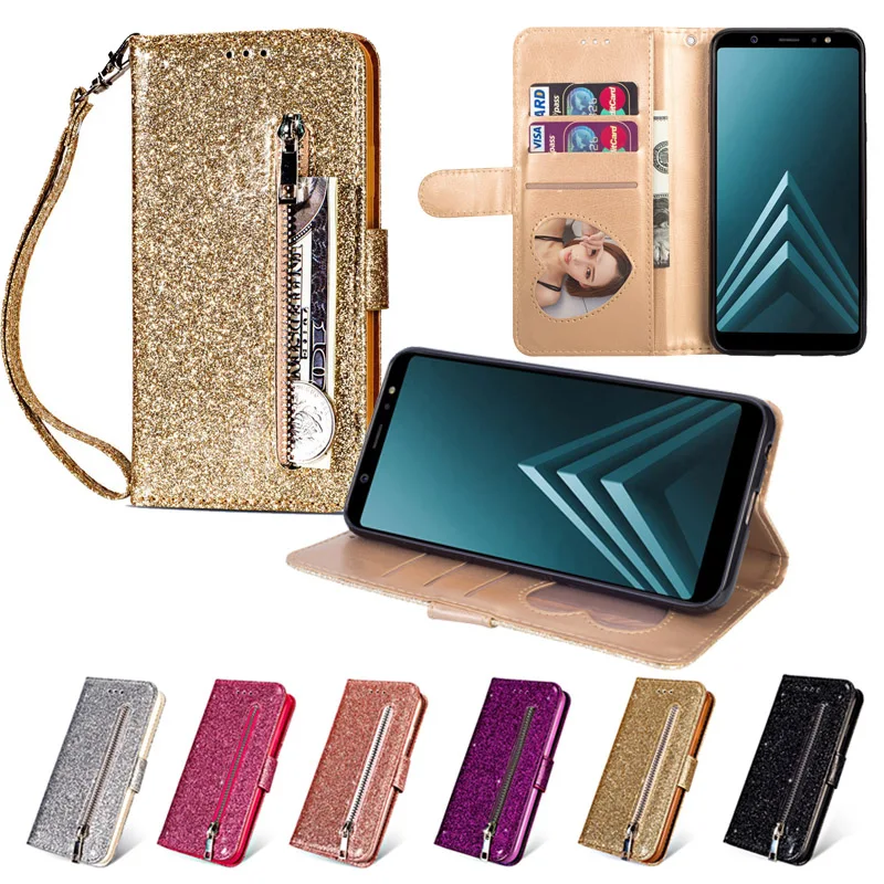 

For Samsung Galaxy A6 A7 2018 A70 A50 A40 A30 A20e A20 A10 Case Luxury Leather Wallet Cover For Coque Galaxy A6 Plus Phone Case