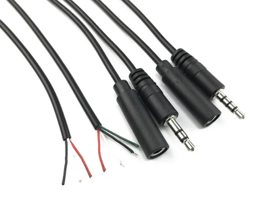 

3.5 Mm Audio Extension Cable Aux Single Head Line 3.5mm Stereo Male and Female Cable 3 Pin 4 Core Audio Output Line 30cm