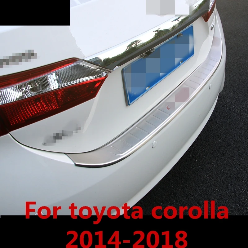 Для toyota corolla 2014-2018 нержавеющая сталь наружный интерьер задний багажник бампер