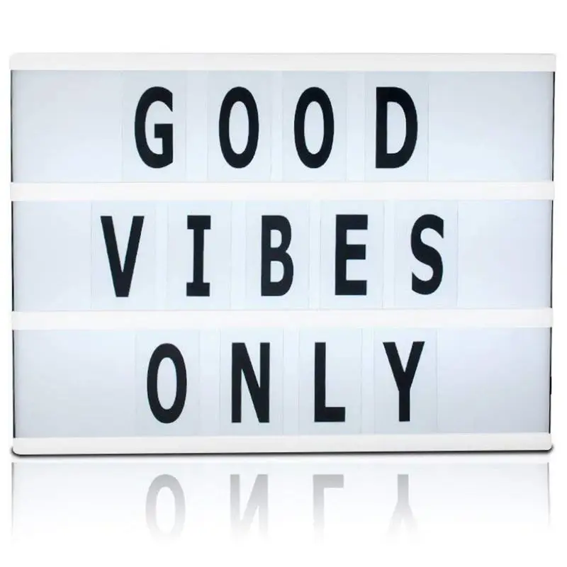 

Battery and USB Cable Powered Cinematic Light Box, LED Light Box, Cinema Light Box, Letter Light Box with 96 Letters, LED Ligh