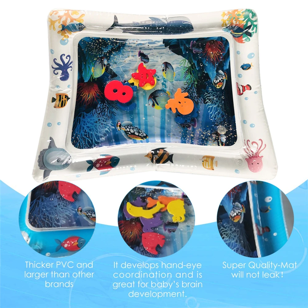Детские охлаждающая Подушка большой надувной склонны Pat животик время Премиум ПВХ пластик воды подушки морской жизни хороший летний