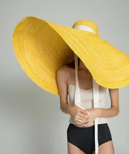 40cm Widebrim handmade STRAW beach hat