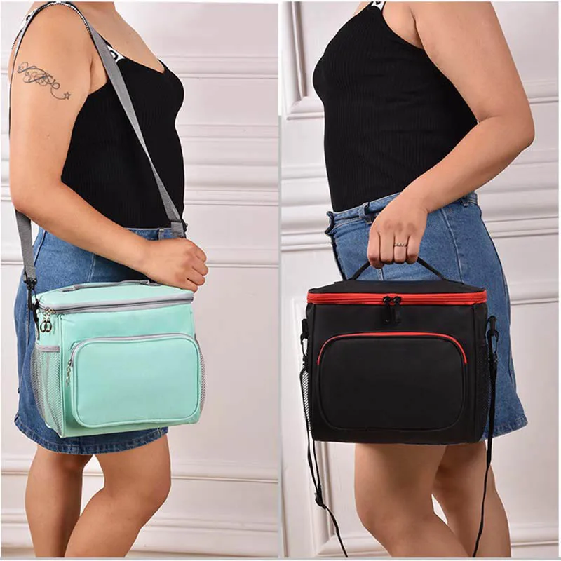 Portable Picnic Cool Bag Refrigerated Insulated Bag Lunch for Camping Shopping Gym Travel Student Lunch Box Women and Men