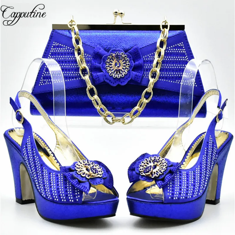 Italien or Style Royal Ensemble Mariage Df Sac Pour Sympa Assorties Blue pourpre À Africain Robe Capputine De fuchsia Chaussures Et Assortir rouge 011 Le Pêche Dames B58wqpq
