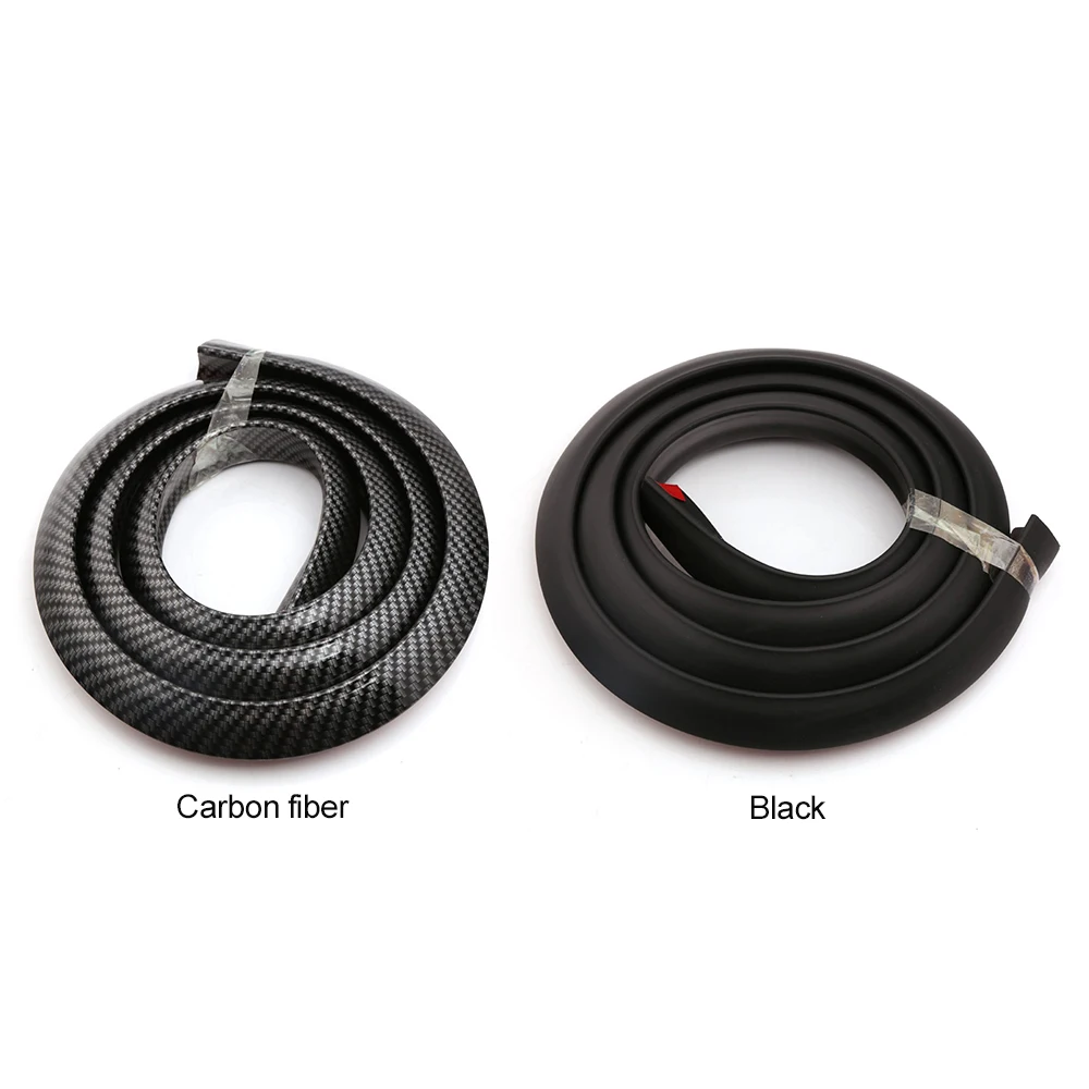 

2PCs 1.5m Universal Car Arch Wheel Eyebrow Trim Lips Flare Extension Moulding Protector Carbon Fiber