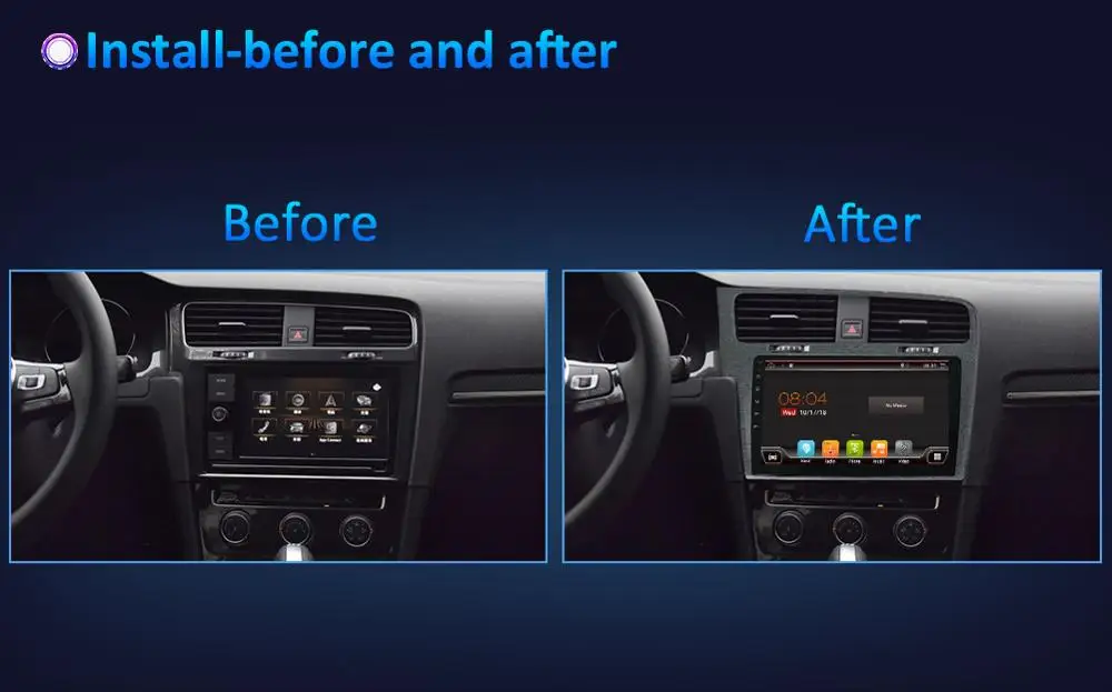Cheap Android 9.0 2Din Car DVD Multimedia Video Player GPS Car Radio Auto Radio Stereo 10inch Audio For Volkswagen Golf 7 2013-2018 5