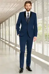 Высококачественный мужской костюм с отворотом на двух пуговицах из 3 предметов (куртка + брюки + жилет + галстук) Custome Homme Fashion Terno Slim Blazer