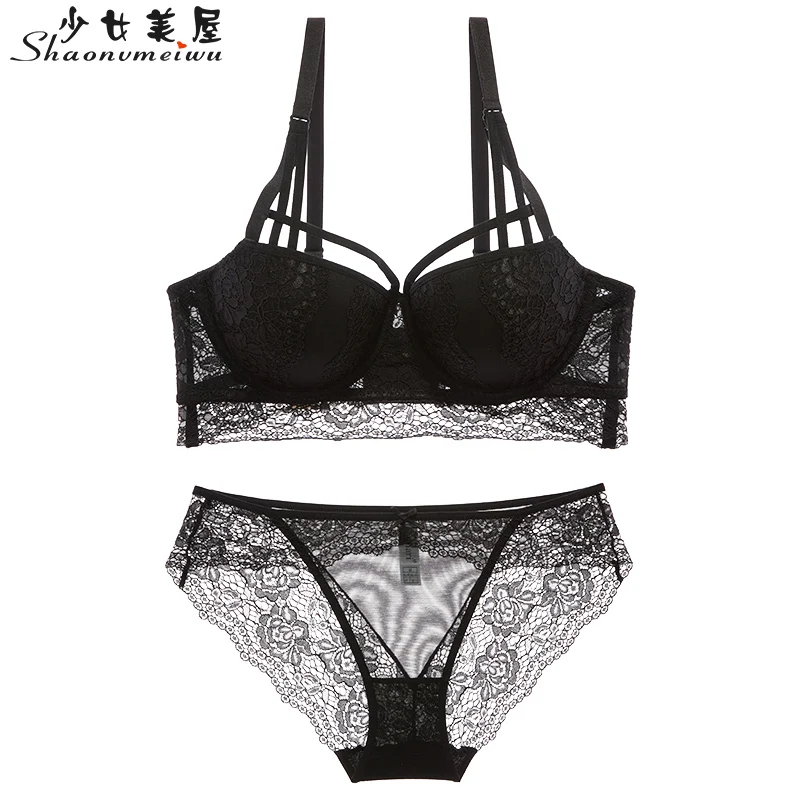 Goede Novo Top Sexy Conjunto DE Roupa Interieur DE Algodao Sutia Push e Conjuntos DE Calcinha 3 4 Copo Verde Marca Rendas conjunto DE L