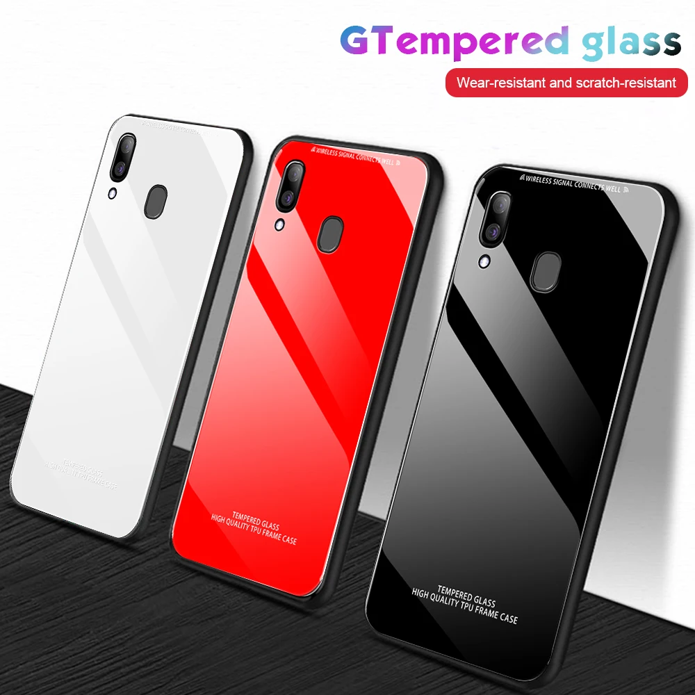 

Back Tempered Glass Case For Samsung Galaxy A70 A60 A50 A40 A30 A10 S10E S10 S9 Plus Capa For Xiaomi Mi 9 Redmi Note 7 Pro Cover