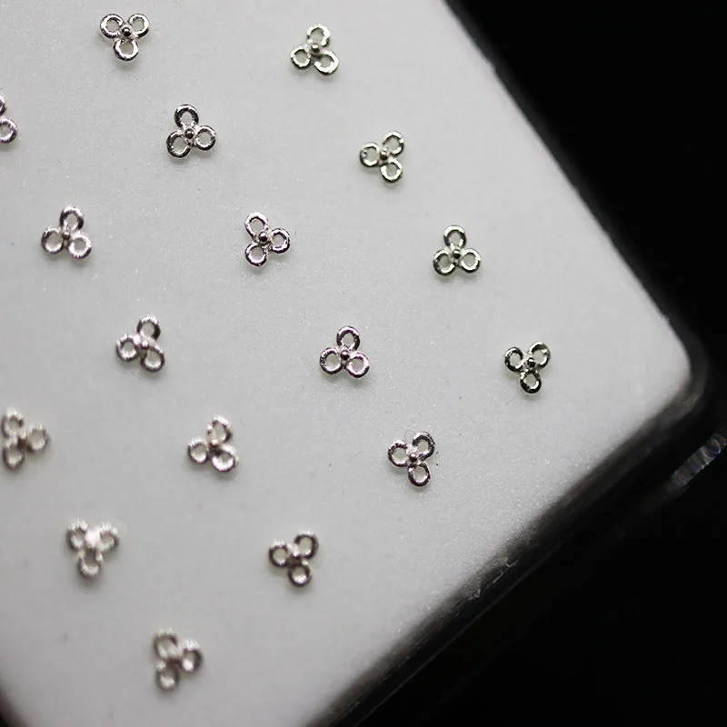 

20 pcs/box Sterling 925 Silver Panel Straight Fashion Nose Body Piercing Rings & Studs For Women Girl Hollow Multi-Shape