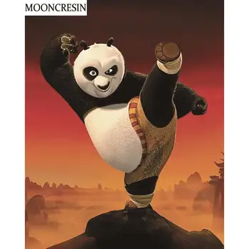 

5D Diy Diamond Painting Cartoon Kung Fu Panda Cross Stitch Diamond Embroidery Kit Mosaic Picture Of Rhinestone Decoration Home