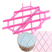 Кухня аксессуары 1 шт./компл. тиснения, помадка торт украшения инструменты сетки в форме Пластик печать печенье формочка для печенья