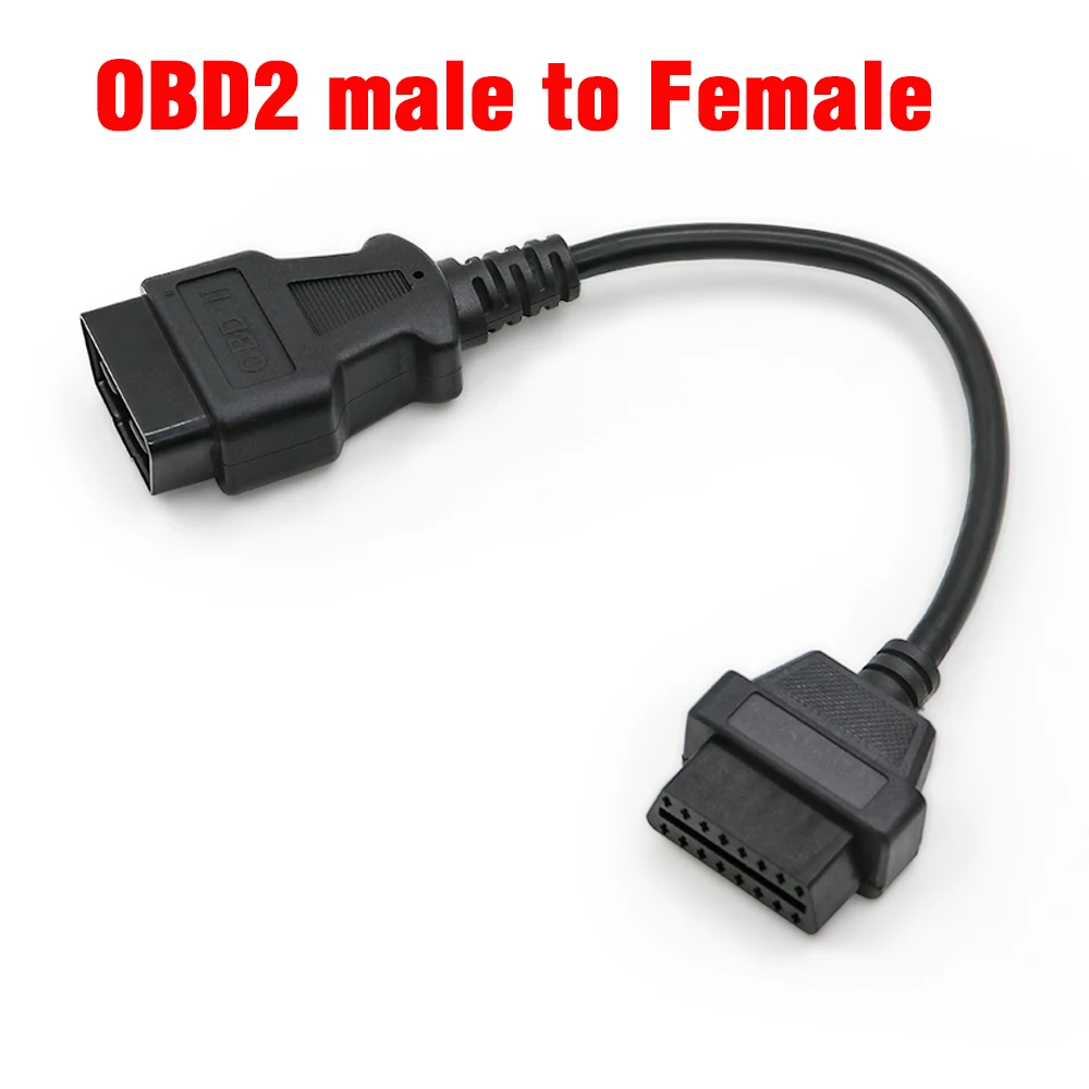 10 шт./лот для GM Daewoo 12 Pin OBD2 OBDII штекер до 16 Pin женский автомобильный диагностический инструмент для bmw 20pin для Nissan 14 pin адаптер - Цвет: Черный