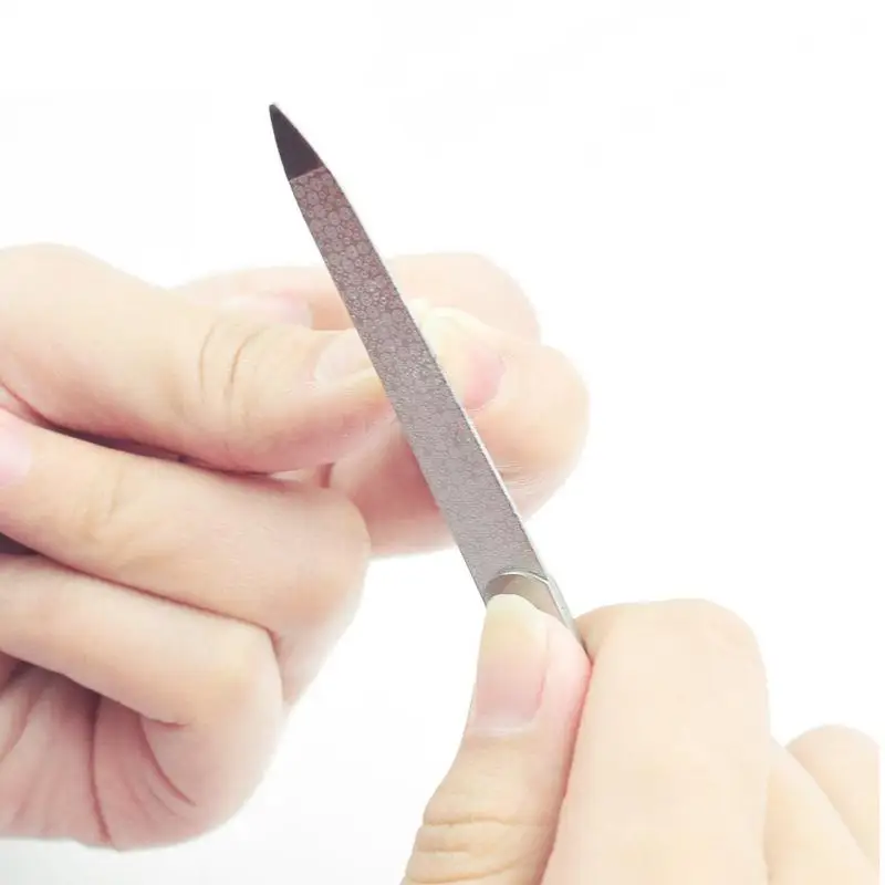 XY Fancy профессиональная пилка для ногтей из нержавеющей стали двухсторонняя шлифовальная штанга маникюрный скраб для педикюра инструмент