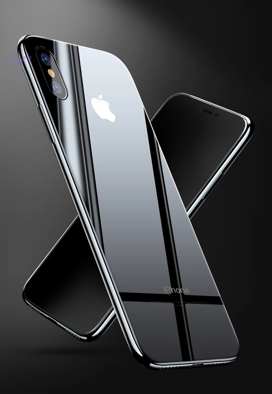 IHaitun роскошный стеклянный чехол для iPhone XS Чехлы для Max XR ультра тонкий прозрачный стеклянный чехол для iPhone 11 Pro Max X 10 7 8 Plus Мягкий
