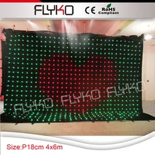 Горячий светодиодный дисплей освещения гибкий светодиодный видео занавес бар стены