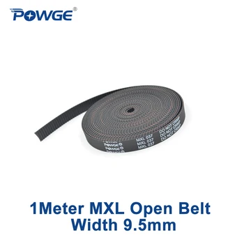 

POWGE 1Meter MXL Timing belt width 9.4mm 10mm 0.37inch Neoprene with fiberglass Inch MXL 037 Open ended Timing belt Pulley