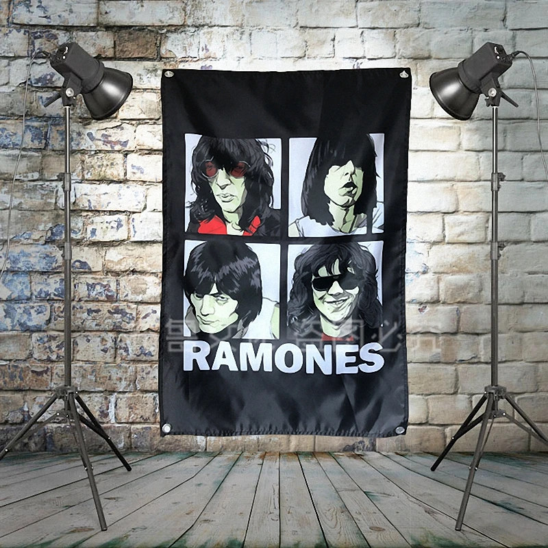"THE RAMONES" Heavy Metal Rock Band Hanging Flags Industrial style