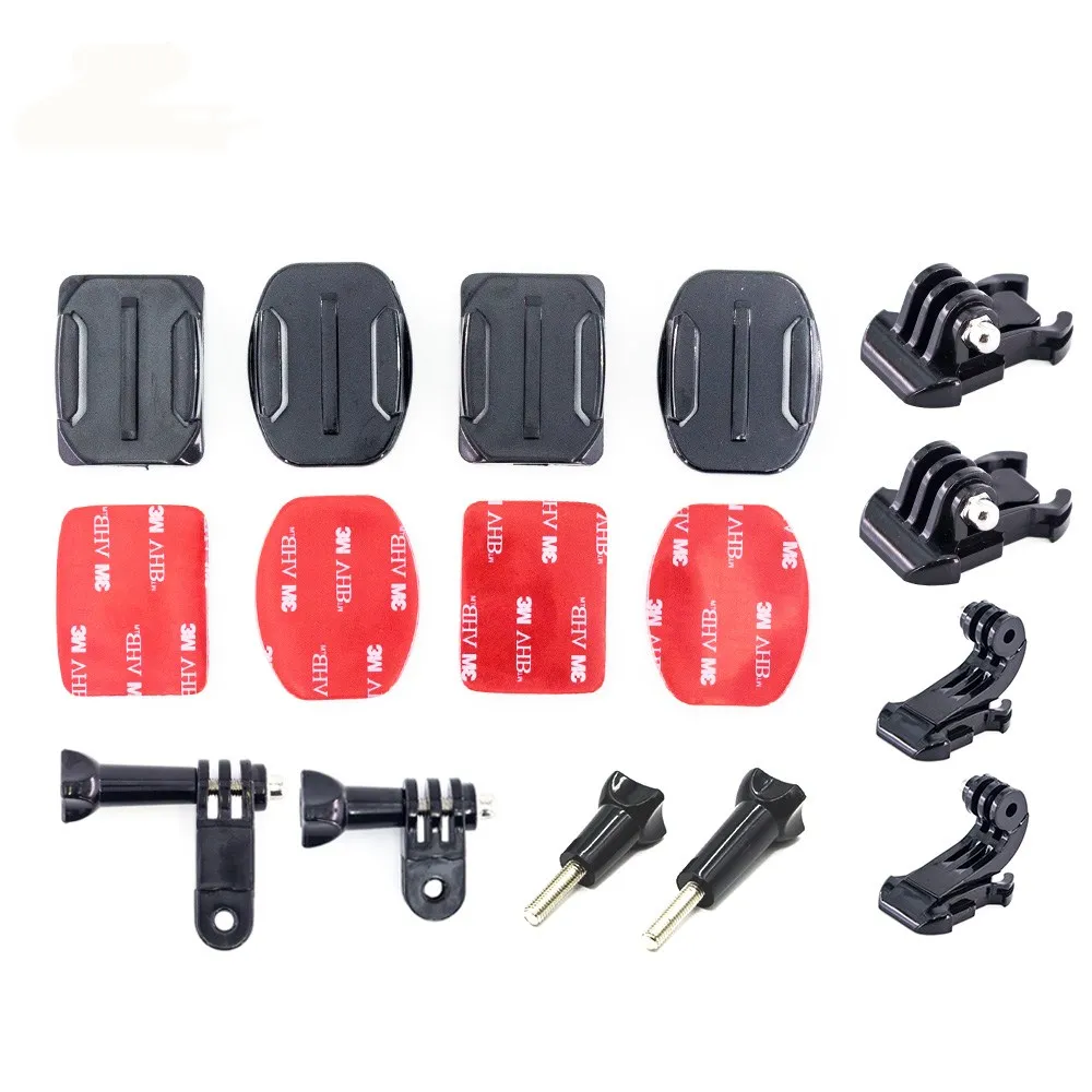 

Helmet Curved Flat Mount Three-way Adjustable Pivot Arm Screw Buckle For Gopro Go pro 5 Session xiaomi yi 4k Camera Accessories