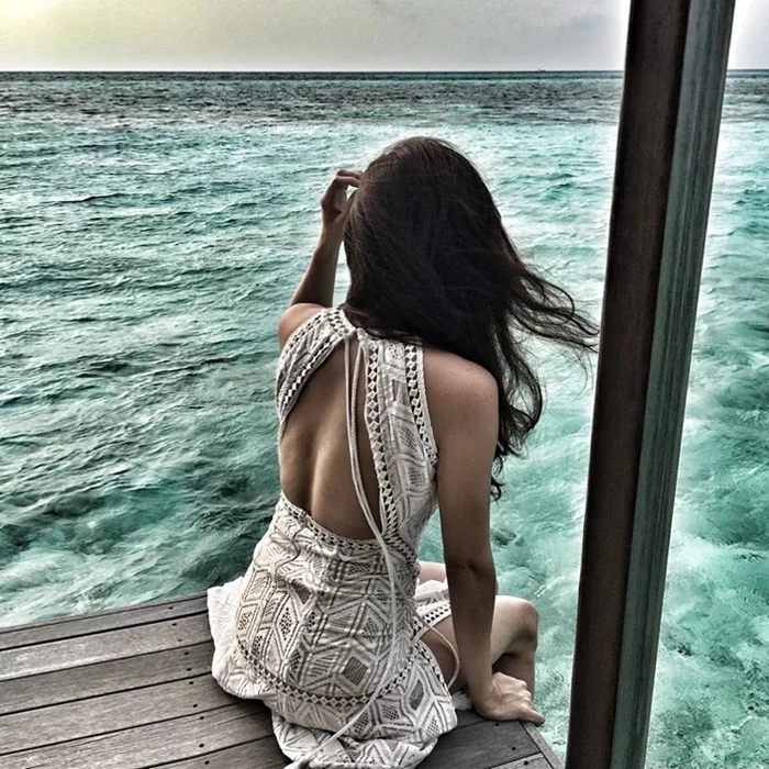 

2018 г., длинное тонкое сексуальное платье с лямкой на шее в тайском стиле для поездок, Пляжное Платье на пляже, курорте Пхукет LYQ444