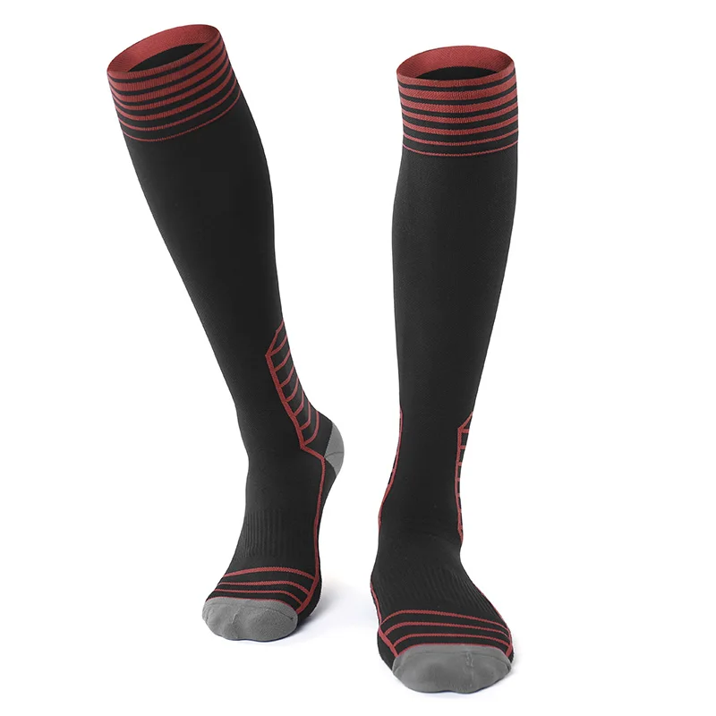 Goexplore ore 3 пар/лот для мужчин и женщин, растягивающиеся носки для спорта на открытом воздухе Компрессионные гольфы, носки для пеших прогулок и бега, длинные носки - Цвет: black