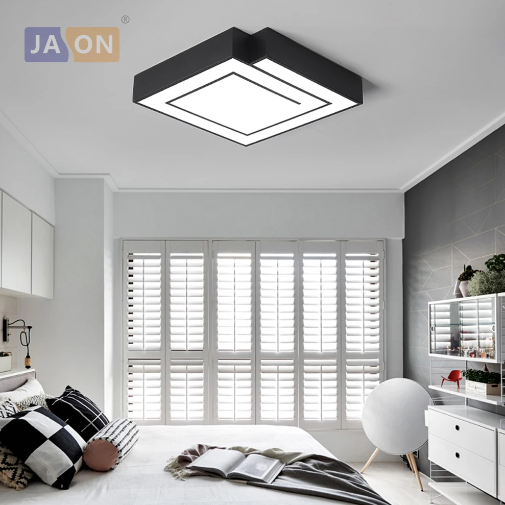 

LED Modern Iron Acryl Square 8cm Thin Black White LED Lamp.LED Light.Ceiling Lights.LED Ceiling Light. Ceiling Lamp For Bedroom