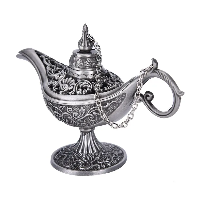 

1Pc Home Decor Genie Lamp Vintage Retro Toys For Children Gifts Incense Burners Antique Style Fairy Tale Magic Lamps Tea Pot