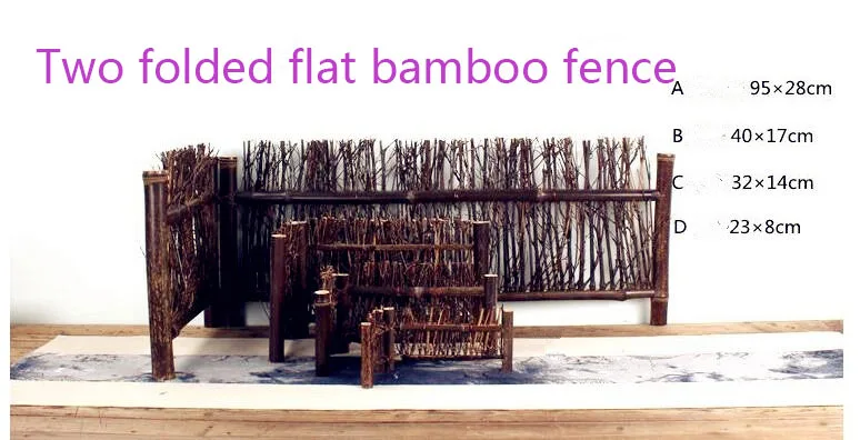 Сельский маленький Восстановление древних способов Bamboo забор сплетенные вручную украсить сцены фон - Цвет: D