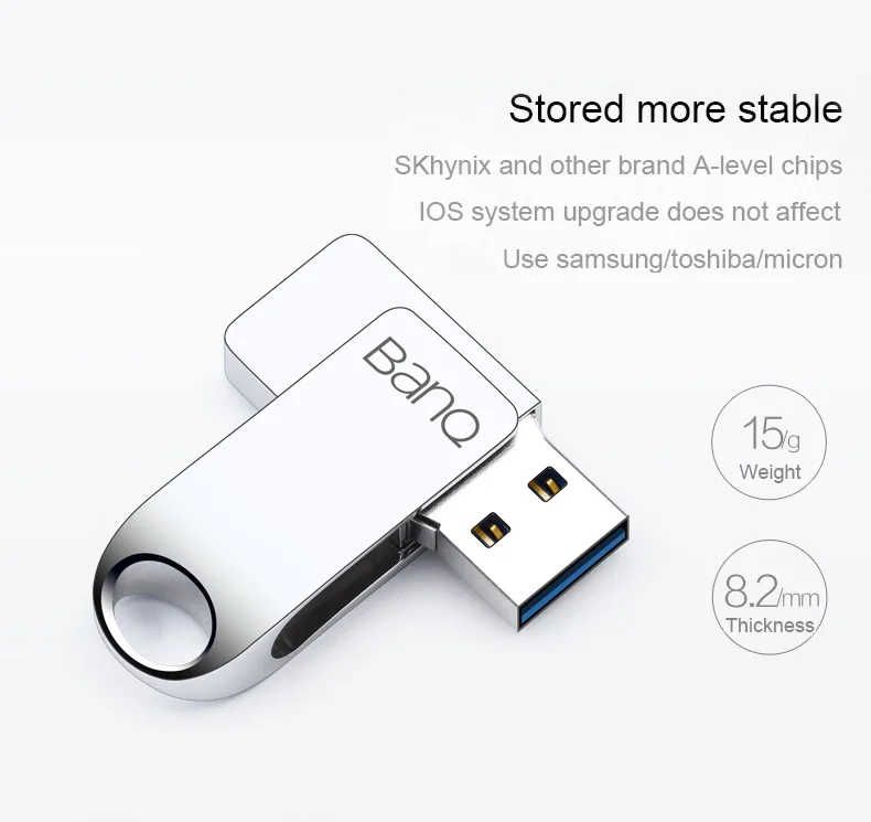 BanQ F60 64 GB 32 GB 16 GB USB 3,0 Flash накопители мода высокоскоростной металлический Водонепроницаемая ручка USB накопитель Бесплатная доставка