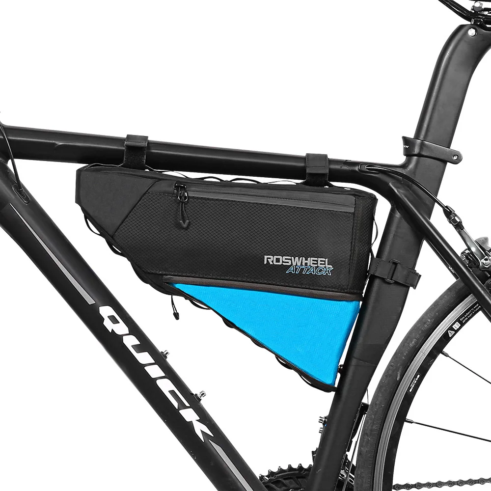

ROSWHEEL 121371 Water-resistant 4L Bike Triangular Bag Bicycle Front Tube Pack