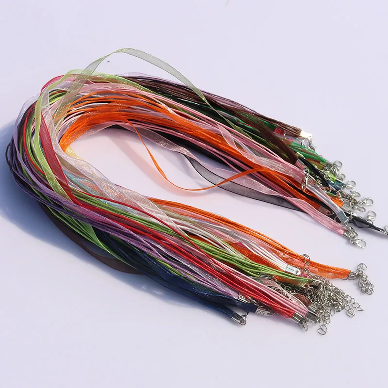 18inch Adjustable Organza Ribbon Cords To Make Necklaces 4mm Necklace
