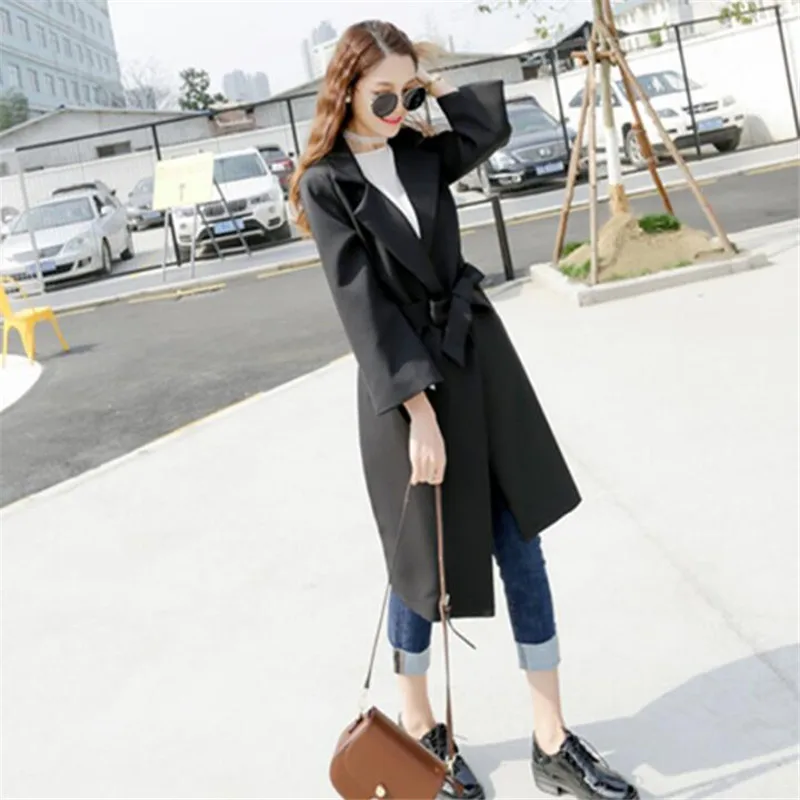 Khaki Plus De Outwear Mode Tranchée Femmes La Casual Pour Manteaux Vêtements Femelle Taille Ceinture Élégant Ma146 Manteau Mulheres Avec Para black Que zVpUMqSG