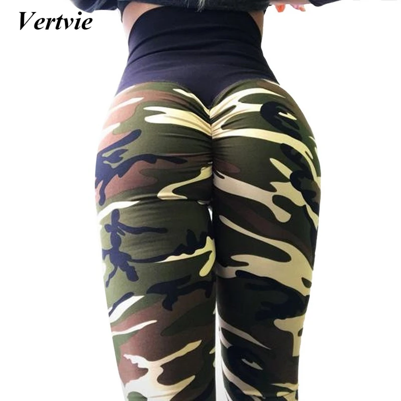 

Vertvie Camouflage Yoga Pants Women 3D Printed Running Gym Leggings Elastic Pants Tight Patchwork Leggings Slim Pant Women