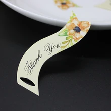 100 шт спасибо цветок Подарочные бумажные бирки волнистые Свадьба День повесить бирки вечерние ярлык для рукоделия подарочные коробки украшения бумажные бирки закладки
