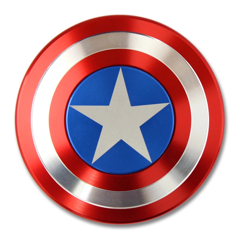 The Avengers Iron Man Fidget Toy Hand Spinner Metal Finger Spinner Captain America Shield With Box