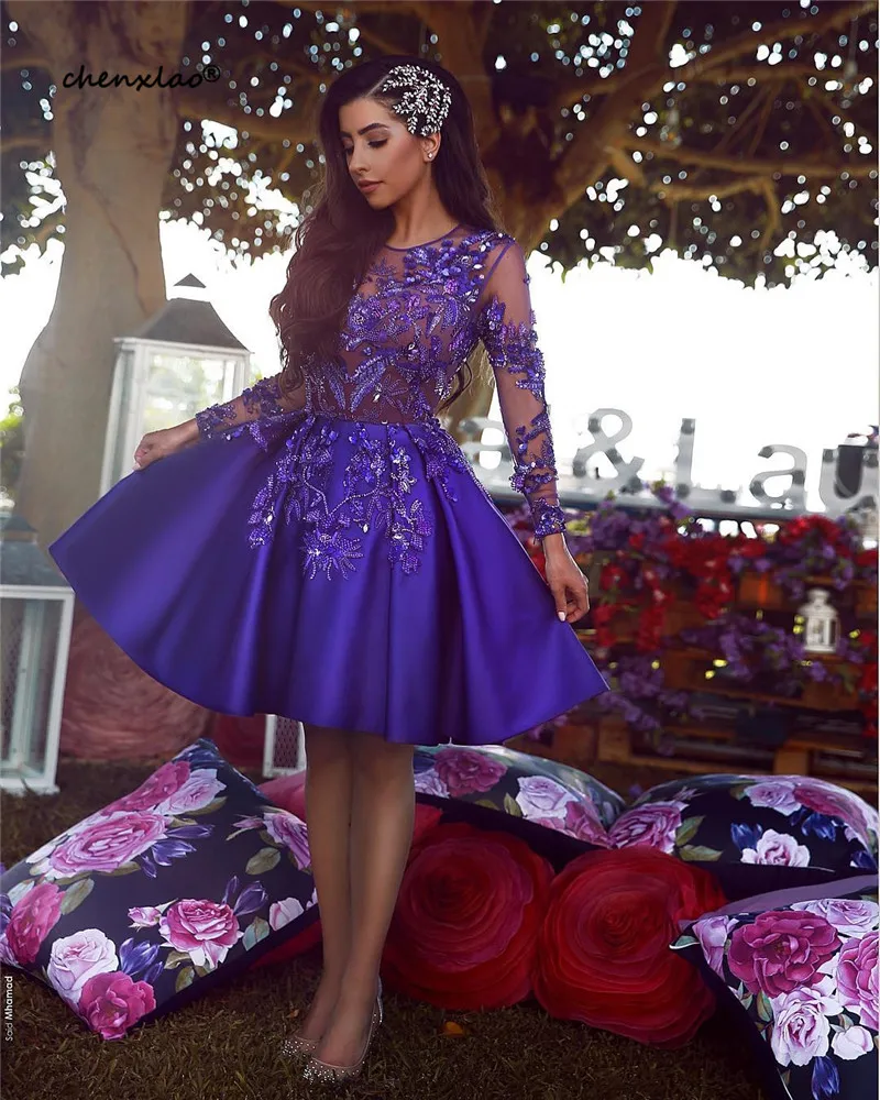 purple hoco dress