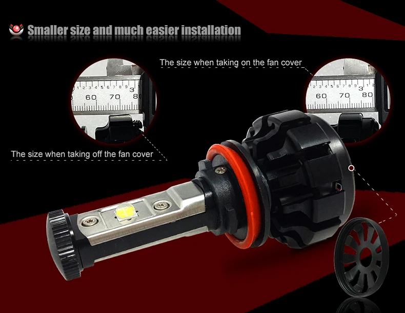 CNSUNNYLIGHT 10000LM Super Bright Car LED Headlight Kit H7 H11 H8 H9 9005 HB3 9006 HB4 9012 Replace Bulb w Anti-Dazzle Beam (4)