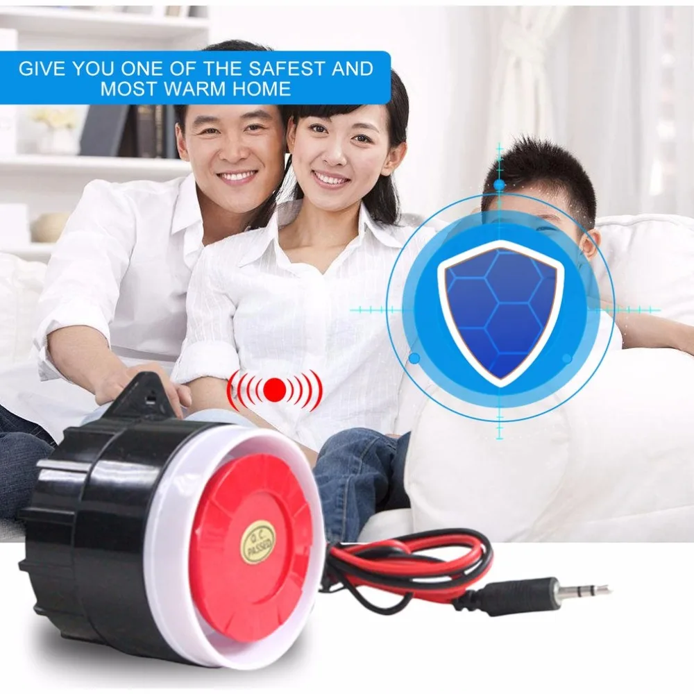 Mini Wired Siren Portable Alarm Horn For Home Office Living