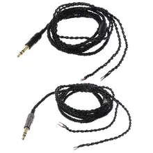 125 см DIY Твист наушники шнур аудио кабель с серебряным покрытием Медный провод Замена для MP3 Применение расходные материалы